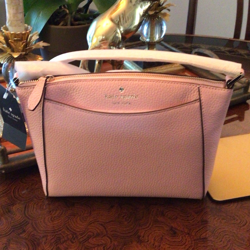 NEW Monica Kate Spade Tea Rose Blush Pink Shoulder Bag $279 retail